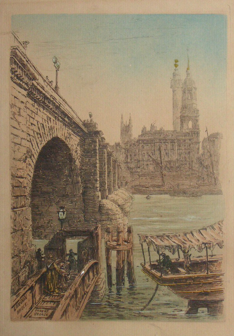 Etching - London Bridge - George